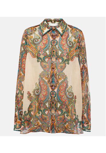 Camicia oversize Ottie con stampa paisley