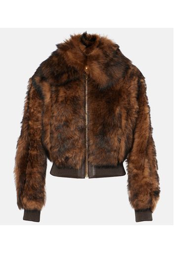 Bomber Illustration in shearling