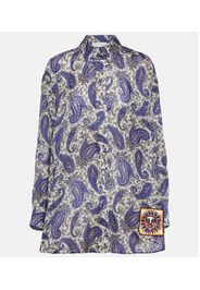 Camicia Devi in seta con stampa paisley