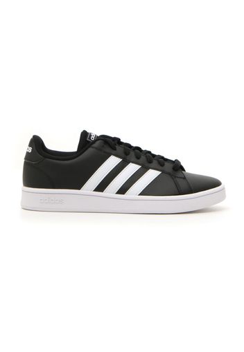 Adidas Grand Court Base Uomo Bianco/nero In Materiale Sintetico Con Chiusura Stringata