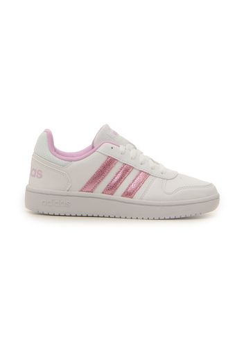 Adidas Hoops 2.0 K Bambina Bianco In Materiale Sintetico Con Chiusura Stringata