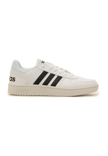 Adidas Hoops 2.0 Uomo Bianco/nero In Materiale Sintetico/materie Tessili Con Chiusura Stringata