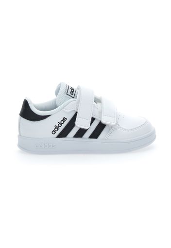 Adidas Braknet Bambino Bianco/nero In Materiale Sintetico Con Chiusura In Velcro