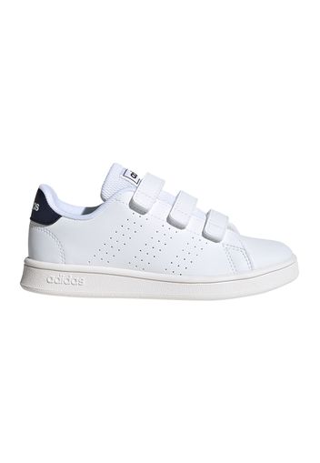 Adidas Advantage C Bambino Bianco In Materiale Sintetico Con Chiusura In Velcro