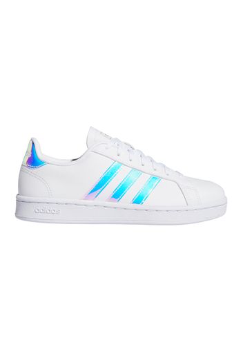 Adidas Grand Court Donna Bianco In Pelle/materiale Sintetico Con Chiusura Stringata