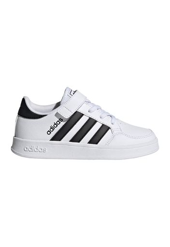 Adidas Breaknet Bambino Bianco/nero In Materiale Sintetico Con Chiusura In Velcro