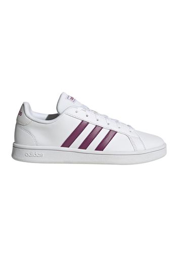 Adidas Court Base Donna Bianco In Materiale Sintetico Con Chiusura Stringata