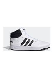 Adidas Hoops 2.0 Uomo Bianco/nero In Materiale Sintetico/materie Tessili Con Chiusura Stringata