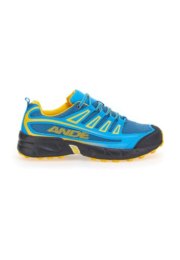 Ande Scarpe Da Trekking Uomo Blu In Materiale Sintetico/materie Tessili Con Chiusura Stringata