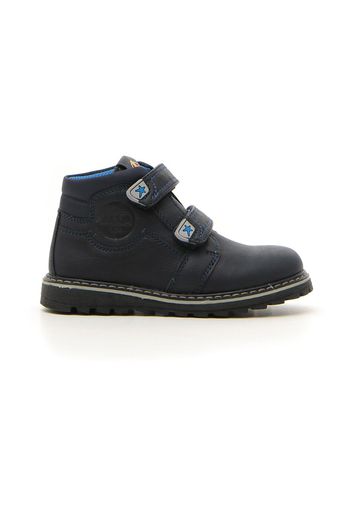 Asso Sneakers Bambino Blu In Materiale Sintetico/materie Tessili Con Chiusura In Velcro