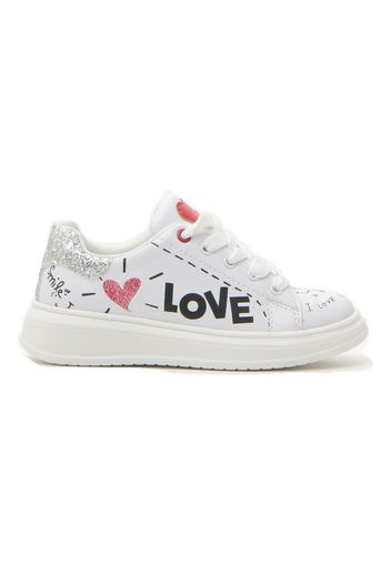 Baby Love Sneakers Bambina Bianco In Materiale Sintetico Con Chiusura Stringata