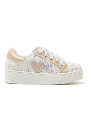 Baby Love Sneakers Bambina Beige In Materiale Sintetico/materie Tessili Con Chiusura Stringata