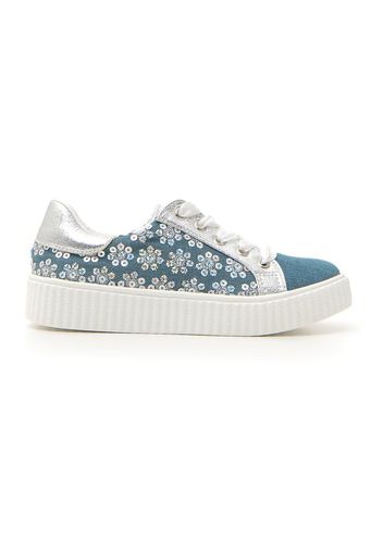 Baby Love Sneakers Bambina Blu In Materie Tessili Con Chiusura Stringata