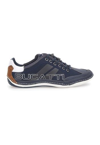 Bugatti Sneakers Uomo Blu In Materie Tessili/materiale Sintetico Con Chiusura Stringata