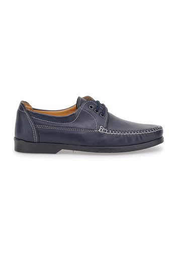 Caio Veneno Scarpe Stringate Uomo Blu In Pelle Con Chiusura Stringata