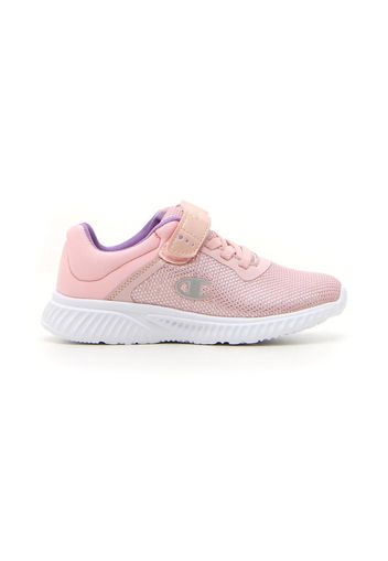 Champion Low Cut Shoes Softy 2.0 G Ps Bambina Rosa In Materie Tessili Con Chiusura In Velcro