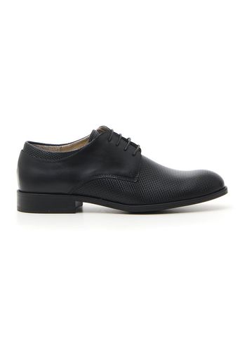 Clare Morris Scarpe Stringate Uomo Nero In Pelle Con Chiusura Stringata