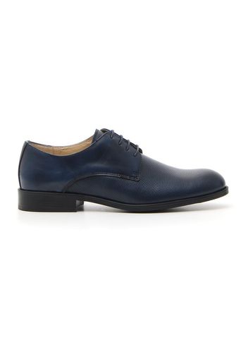 Clare Morris Scarpe Stringate Uomo Blu In Pelle Con Chiusura Stringata