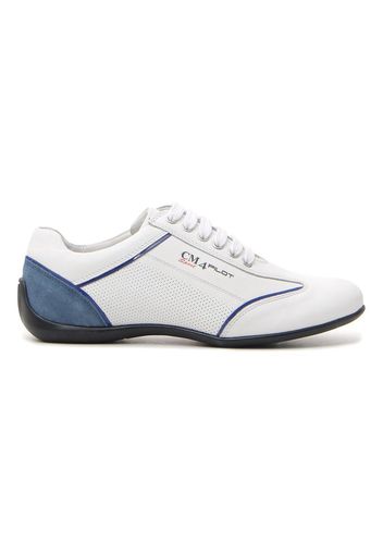 Clare Morris Scarpe Stringate Uomo Bianco In Pelle Con Chiusura Stringata