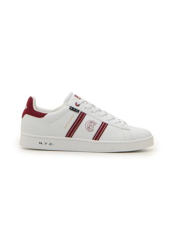 Cotton Belt Sneakers Uomo Bianco In Materiale Sintetico Con Chiusura Stringata