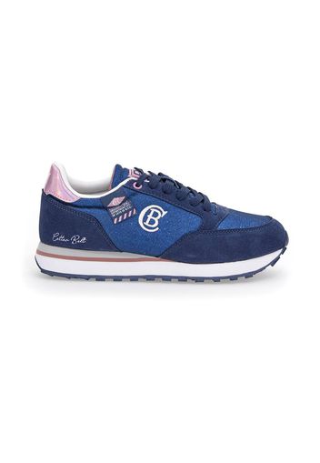 Cotton Belt Sneakers Donna Blu In Materiale Sintetico/materie Tessili Con Chiusura Stringata