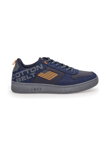 Cotton Belt Sneakers Uomo Blu In Materiale Sintetico Con Chiusura Stringata