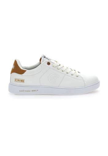 Cotton Belt Sneakers Uomo Bianco In Materiale Sintetico/materie Tessili Con Chiusura Stringata