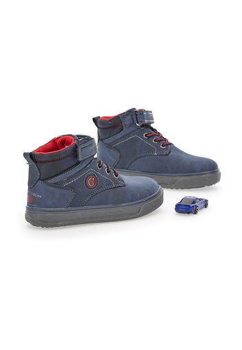 Cotton Belt Sneakers Bambino Blu In Materiale Sintetico/materie Tessili Con Chiusura In Velcro