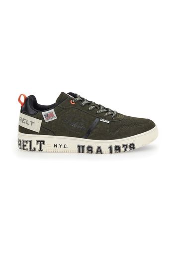 Cotton Belt Sneakers Uomo Verde In Materiale Sintetico Con Chiusura Stringata