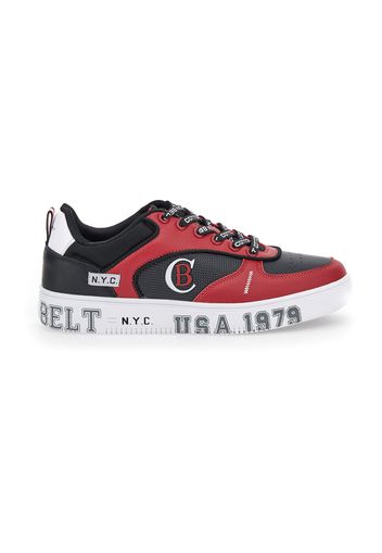 Cotton Belt Sneakers Uomo Rosso/nero In Materiale Sintetico/materie Tessili Con Chiusura Stringata