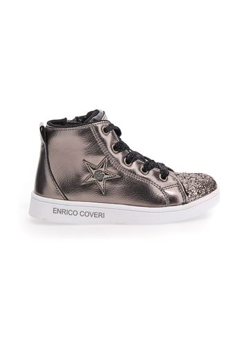 Coveri Sneakers Bambina Argento In Materiale Sintetico Con Chiusura Con Cerniera