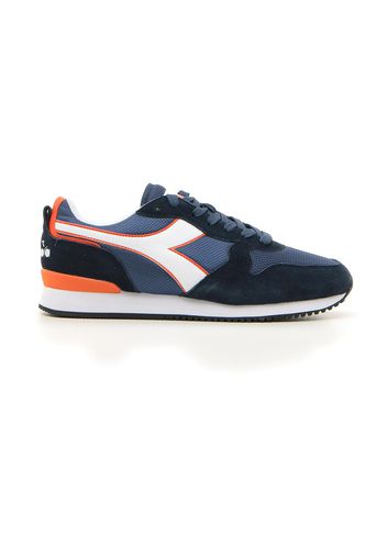 Diadora Olympia Uomo Blu In Materie Tessili/pelle Con Chiusura Stringata