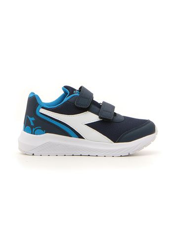 Diadora Falcon Bambino Blu In Materie Tessili/materiale Sintetico Con Chiusura In Velcro