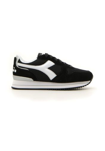 Diadora Olympia Platform Donna Nero In Pelle/materie Tessili Con Chiusura Stringata