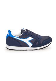 Diadora Simple Run Gs Bambino Blu In Materie Tessili/materiale Sintetico Con Chiusura Stringata