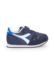 Diadora Simple Run Td Bambino Blu In Materiale Sintetico/materie Tessili Con Chiusura In Velcro