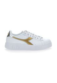 Diadora Game P Step Donna Bianco In Materiale Sintetico Con Chiusura Stringata