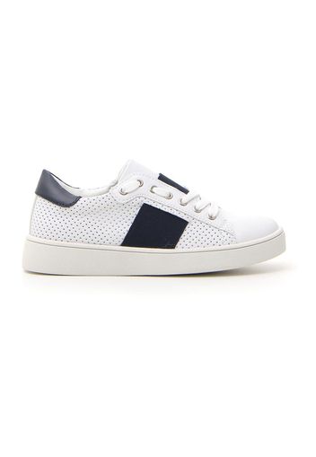 Energy Sneakers Bambino Bianco/blu In Materiale Sintetico Con Chiusura Stringata