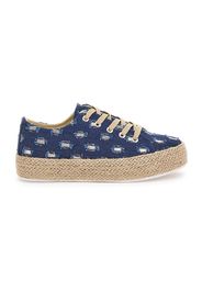 Energy Sneakers Donna Blu In Materie Tessili Con Chiusura Stringata