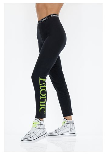 Etonic Leggins Donna Nero In Con Chiusura Con