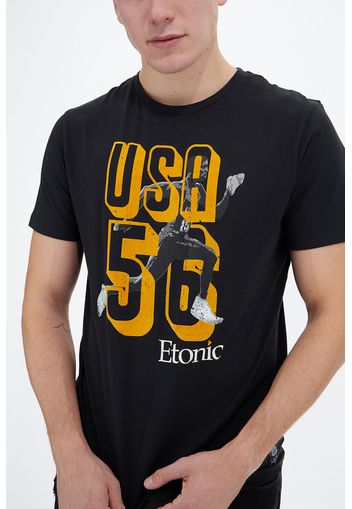 Etonic T-shirt Uomo Nero In Con Chiusura Con