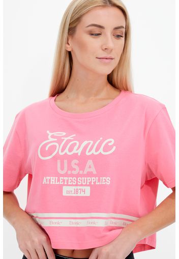 Etonic T-shirt Donna Rosa In Con Chiusura Con