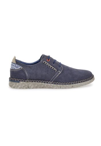 Free Air Scarpe Stringate Uomo Blu In Pelle Con Chiusura Stringata