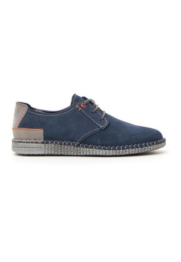 Free Air Scarpe Stringate Uomo Blu In Pelle Con Chiusura Stringata