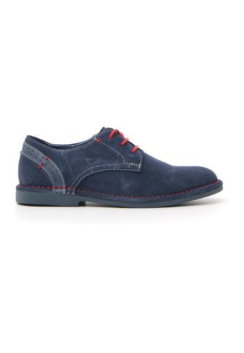 Free Air Scarpe Stringate Uomo Blu In Pelle Con Chiusura Stringata