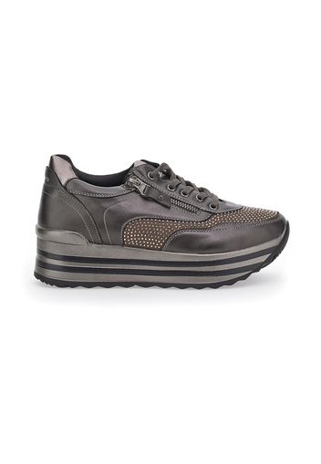 Gavi Sneakers Donna Grigio In Materiale Sintetico Con Chiusura Stringata