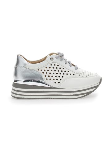 Gavi Sneakers Donna Bianco In Materiale Sintetico Con Chiusura Stringata