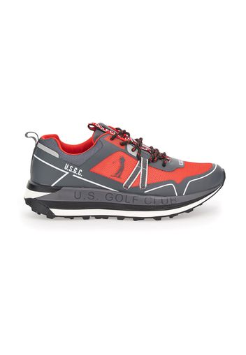 Golf Club Scarpe Da Running Uomo Rosso In Materie Tessili/materiale Sintetico Con Chiusura Stringata