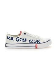 Golf Club Sneakers Uomo Bianco In Materie Tessili Con Chiusura Stringata