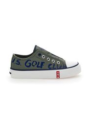 Golf Club Sneakers Bambino Verde In Materie Tessili Con Chiusura Stringata